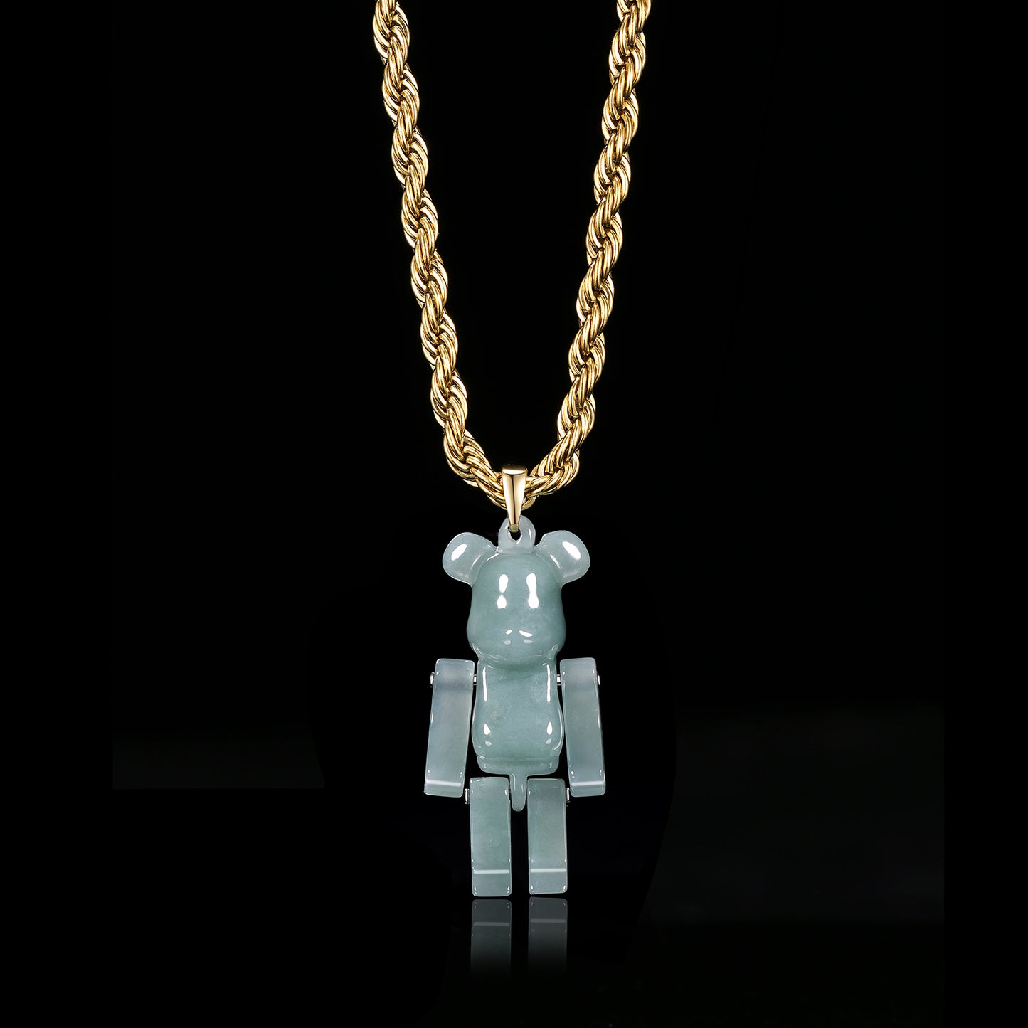 Violent Bear Jadeite (S925 Silver Buckle)