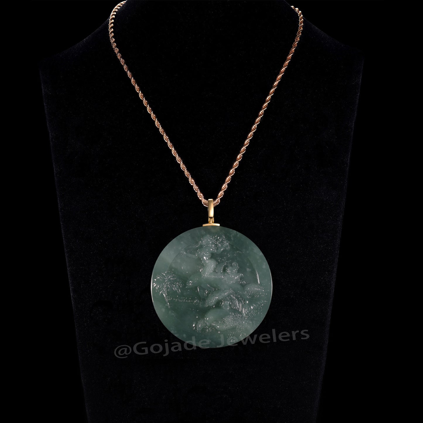 The Mermaid Jadeite 100% Natural Burma Jade Jadeite With Certificated (S925 Silver Buckle)