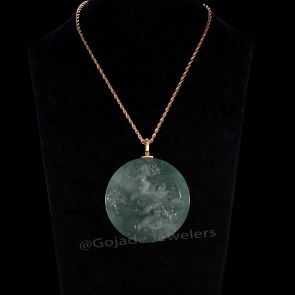 The Mermaid Jadeite 100% Natural Burma Jade Jadeite With Certificated (S925 Silver Buckle)