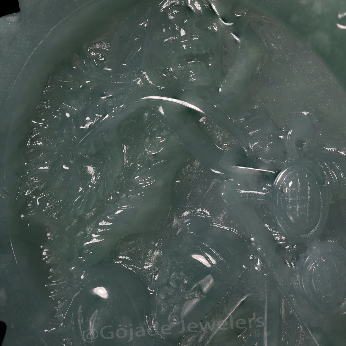 The Ghost Rider Jadeite 100% Natural Burma Jade Jadeite With Certificated (S925 Silver Buckle)