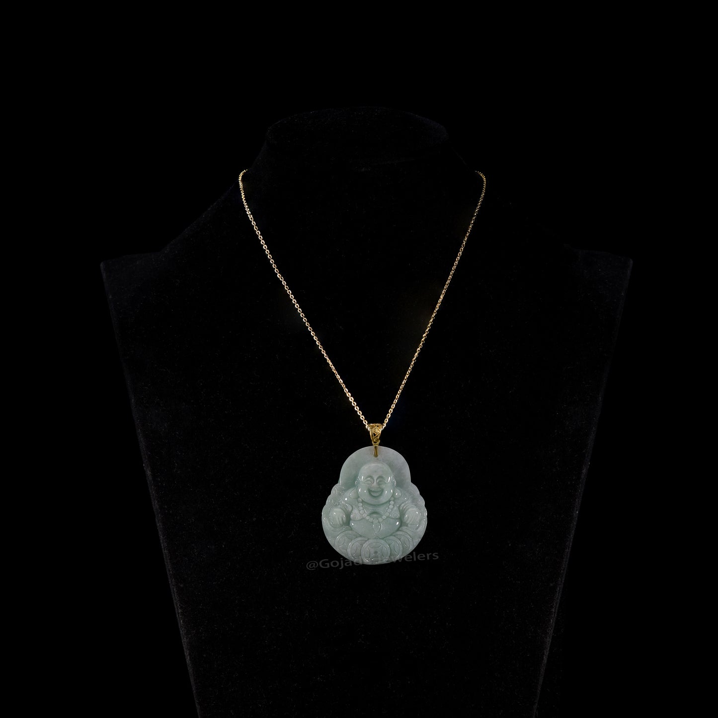 The Buddha Jadeite 100% Natural Burma Jade Jadeite With Certificated (S925 Silver Buckle)