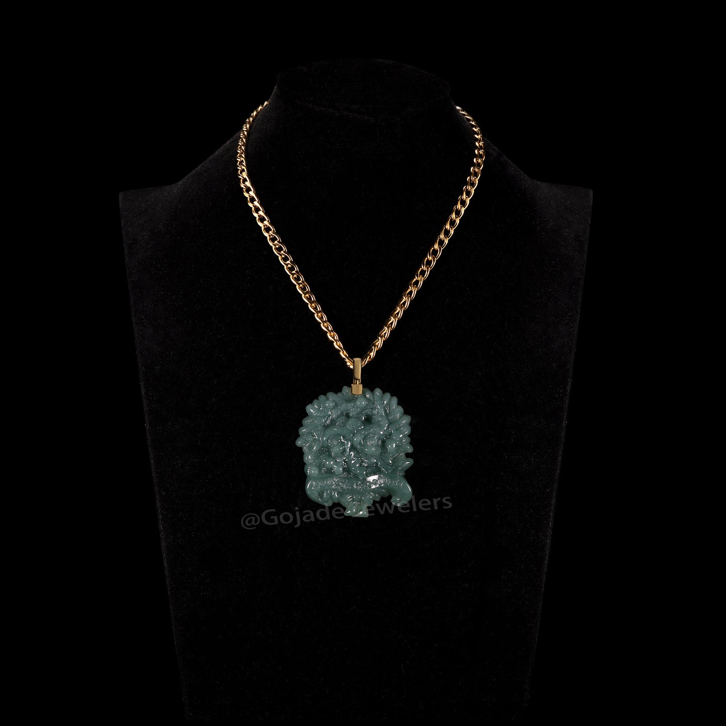 The Mickey Mouse Jadeite 100% Natural Burma Jade Jadeite With Certificated (S925 Silver Buckle)