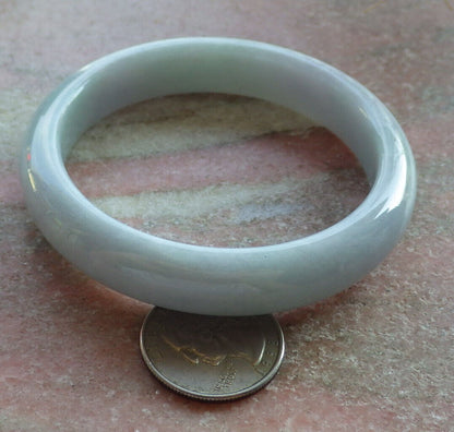 Certified Lavender Green Burma 100% Natural A JADE Jadeite Bangle Bracelet 60 mm 手镯 635942  TN