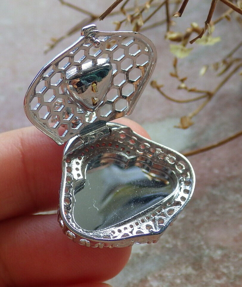 Icy Green Silver 925 Certified Burma 100% Natural A JADE Jadeite pendant Happy Buddha God Necklace 佛公 635173  TN
