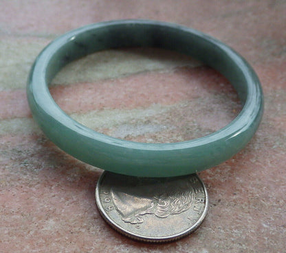 Certified Icy Green Burma 100% Natural A JADE Jadeite Bangle Bracelet 49 mm 手镯 636140  TN