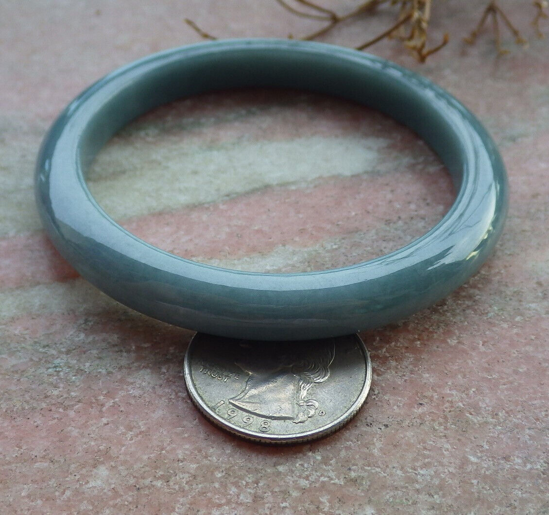 Certified Green Burma 100% Natural A JADE Jadeite Bangle Bracelet 57 mm 手镯 635538  TN