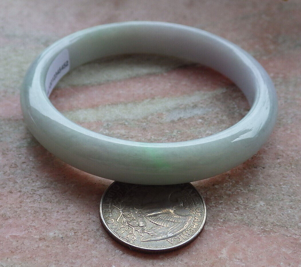 Certified Green Lavender Burma 100% Natural A JADE Jadeite Bangle Bracelet 56 mm 手镯 636071  TN
