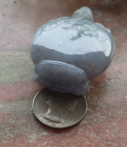 Certified Black Burma 100% Natural A Jade jadeite pendant Display Pumpkin Bead Snuff Bottle 574060 TN