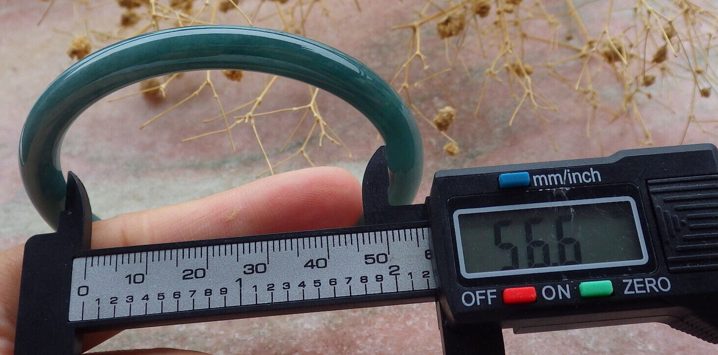 Certified Icy Green Burma 100% Natural A JADE Jadeite Circle Bangle Bracelet 57 mm 手镯 636628  TN
