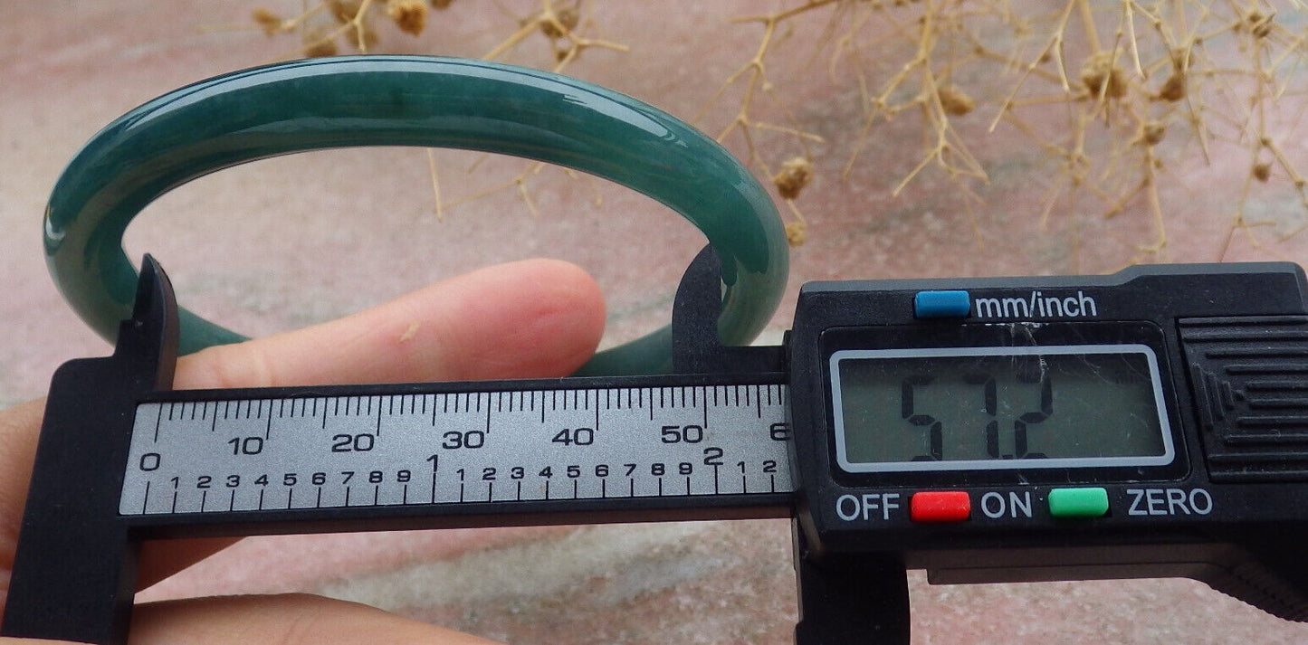 Certified Icy Green Burma 100% Natural A JADE Jadeite Circle Bangle Bracelet 57 mm 手镯 636665  TN