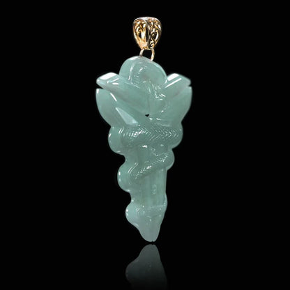 The Black Mamba Kobe Logo Jade Jadeite (S925 Silver Buckle)
