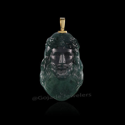The Jesus Jadeite 100% Natural Burma Jade Jadeite With Certificated (S925 Silver Buckle)
