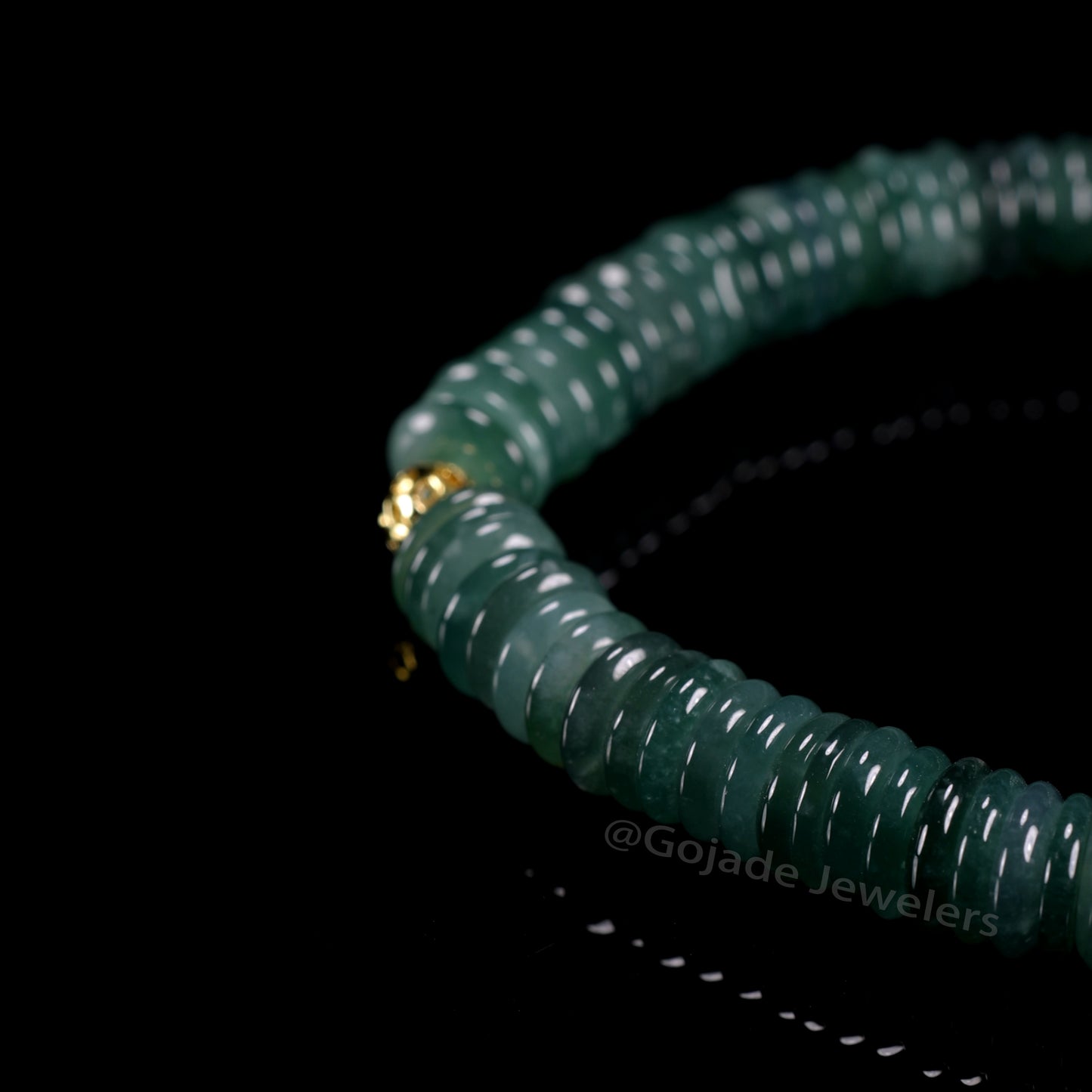 The Abacus Bead Bracelet 100% Natural Jade Jadeite With Certificated