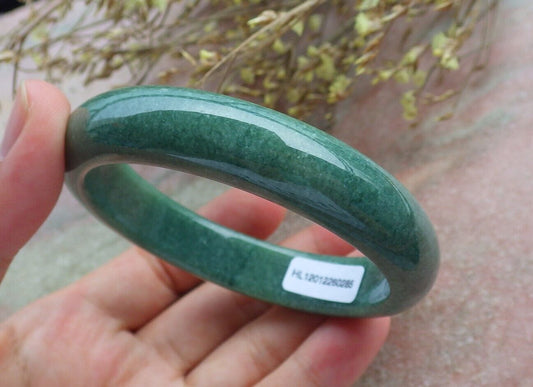 Certified Green Burma 100% Natural A JADE Jadeite Bangle Bracelet 58 mm 手镯 574994 TN