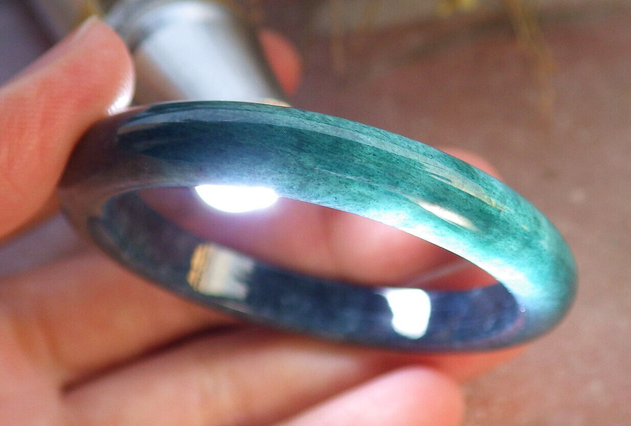 Certified Green Burma 100% Natural A JADE Jadeite Baby Bangle Bracelet 43 mm 646916 TN