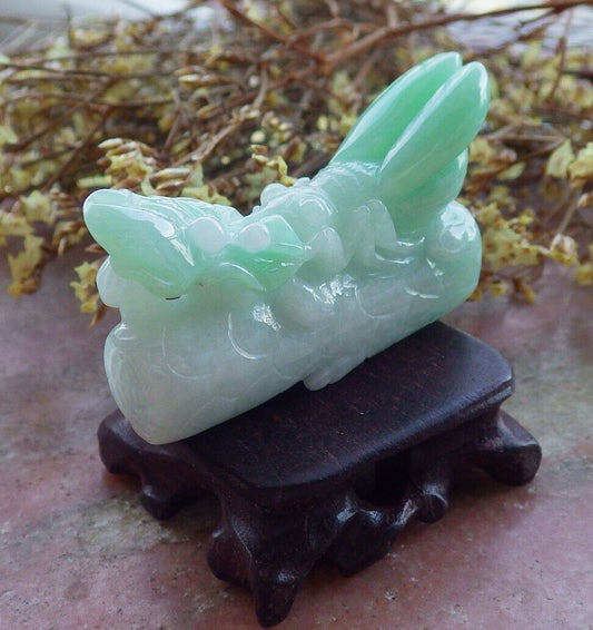 Certified Green 100% Natural A Jade jadeite Display Cicada Tree 一鸣惊人 524098 TN
