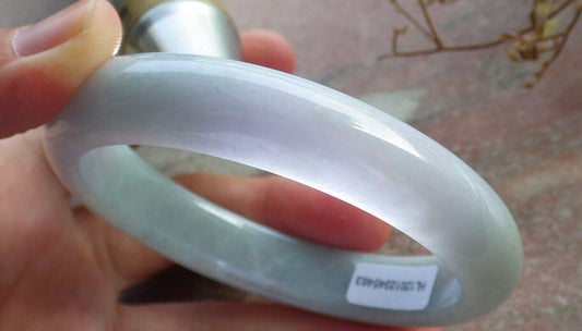 Certified Green Lavender Burma 100% Natural A JADE Jadeite Bangle Bracelet 61 mm 手镯 633730  TN