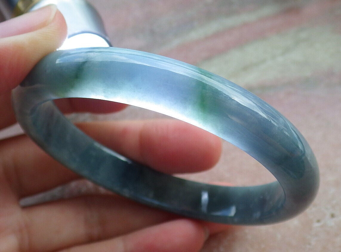 Certified Green Lavender Burma JADE Jadeite Bangle Bracelet 58 mm 632738 TN