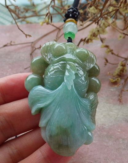 Certified Green Yellow Burma 100% Natural A Jade jadeite pendant Gold Fish Coin Ruyi Necklace 金玉满堂 632577  TN