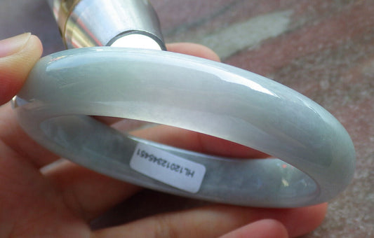 Certified Lavender Green Burma 100% Natural A JADE Jadeite Bangle Bracelet 60 mm 手镯 635942  TN