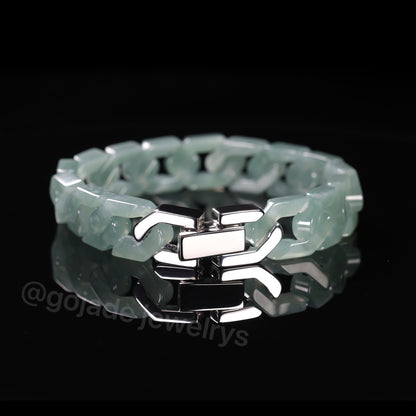 The Hip Hop Jade Bracelet (S925 Silver With Mozambique Diamonds)