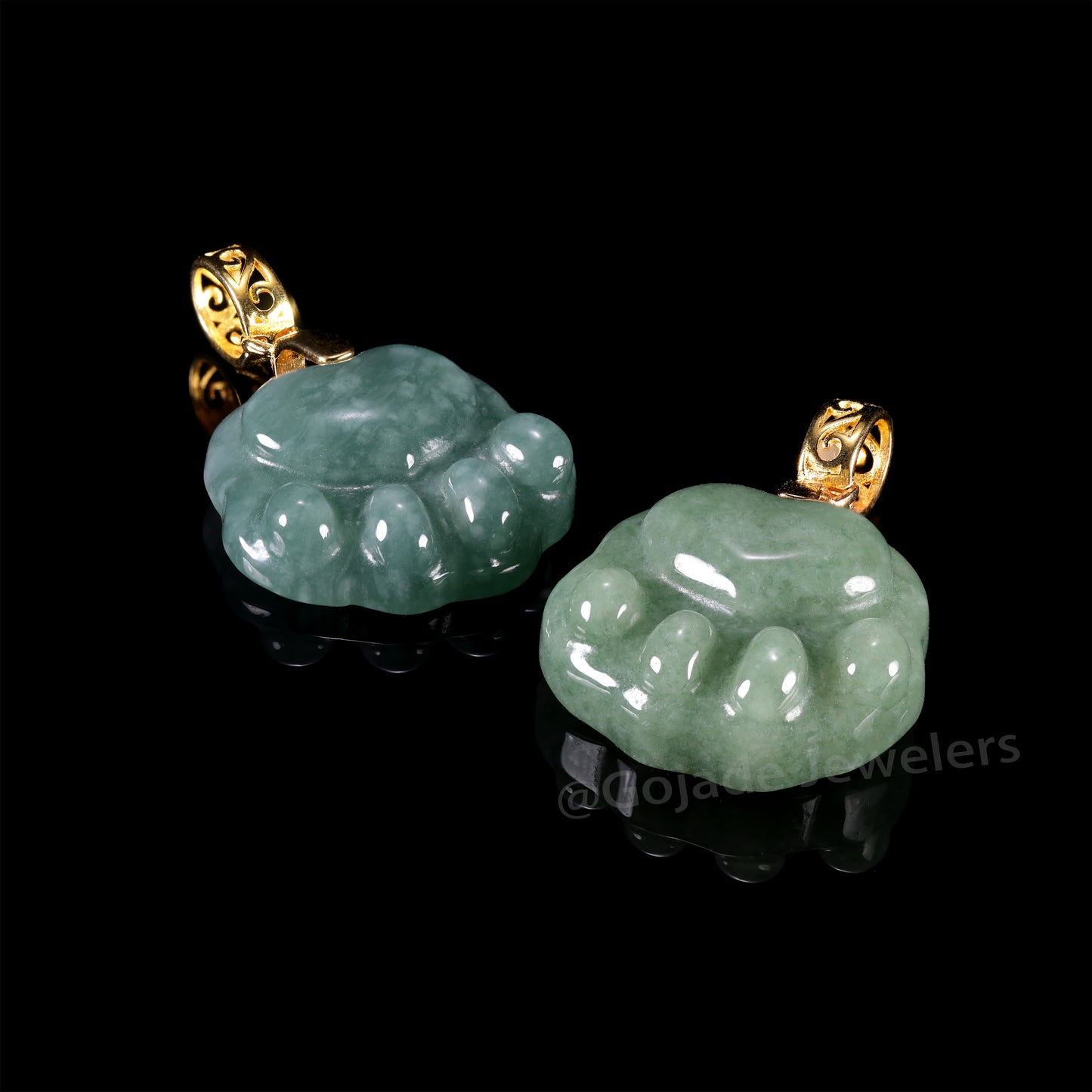 The Bear Head Jadeite 100% Natural Burma Jade Jadeite With Certificated (S925 Silver Buckle) a47