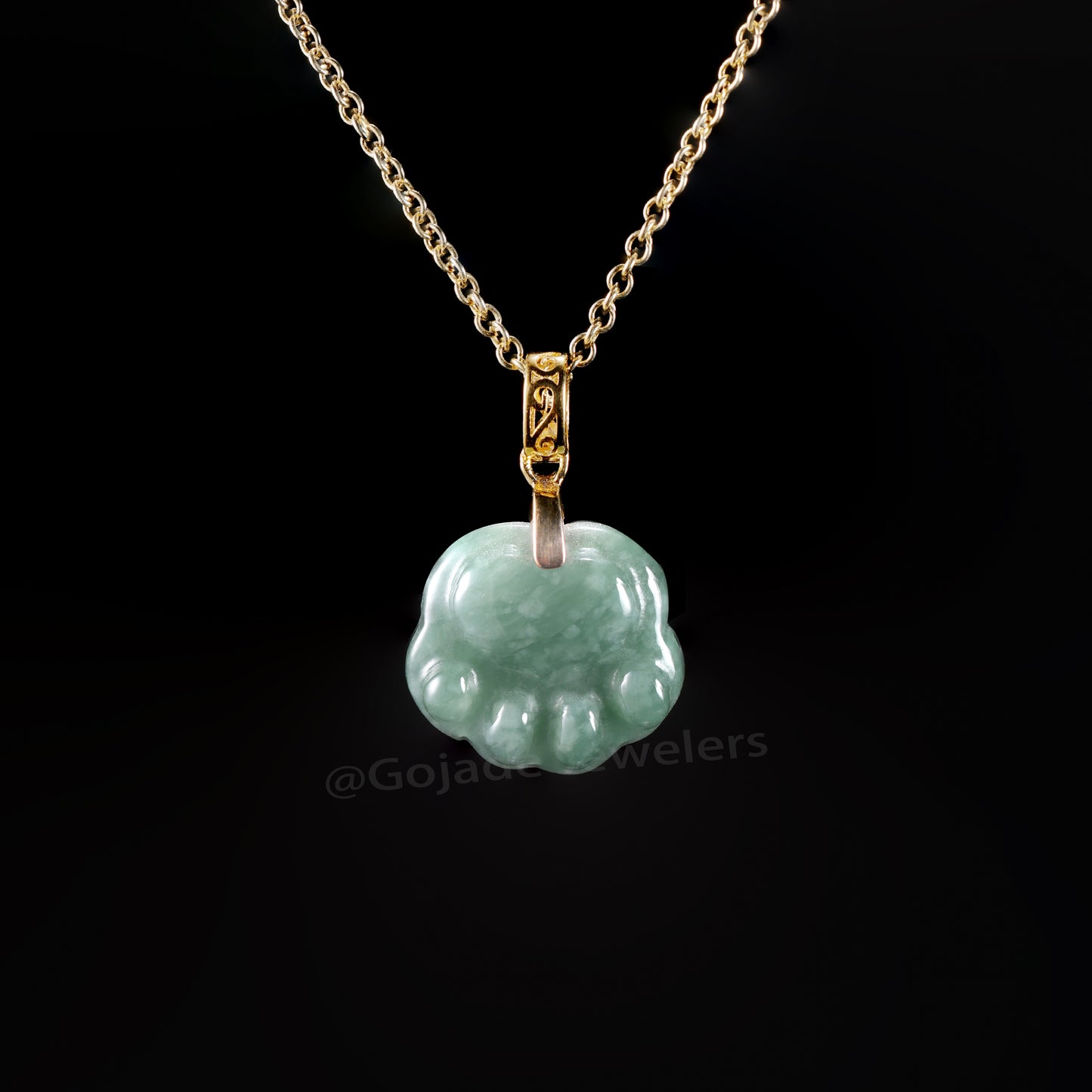 The Bear Head Jadeite 100% Natural Burma Jade Jadeite With Certificated (S925 Silver Buckle) a47