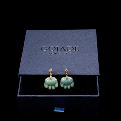 The Bear Head Jadeite 100% Natural Burma Jade Jadeite With Certificated (S925 Silver Buckle) a47