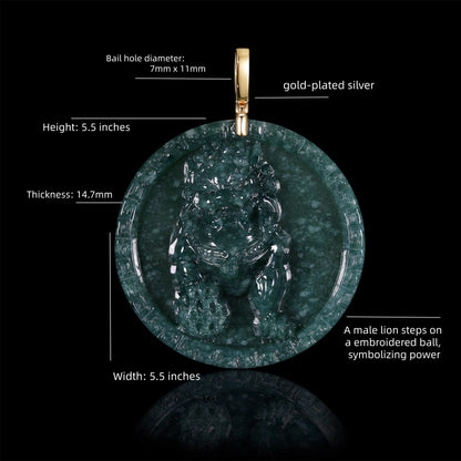 The Fodog Jadeite 100% Natural Jade Jadeite With Certificated (S925 Silver Buckle)