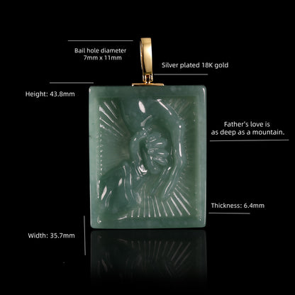 The Hand in hand Jadeite 100% Natural Burma Jade Jadeite With Certificated (S925 Silver Buckle)