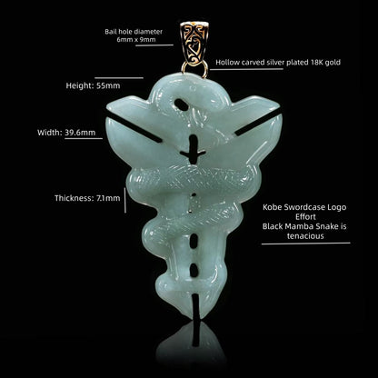 The Black Mamba Kobe Logo Jade Jadeite (S925 Silver Buckle)