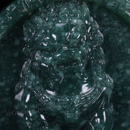 The Fodog Jadeite 100% Natural Jade Jadeite With Certificated (S925 Silver Buckle)