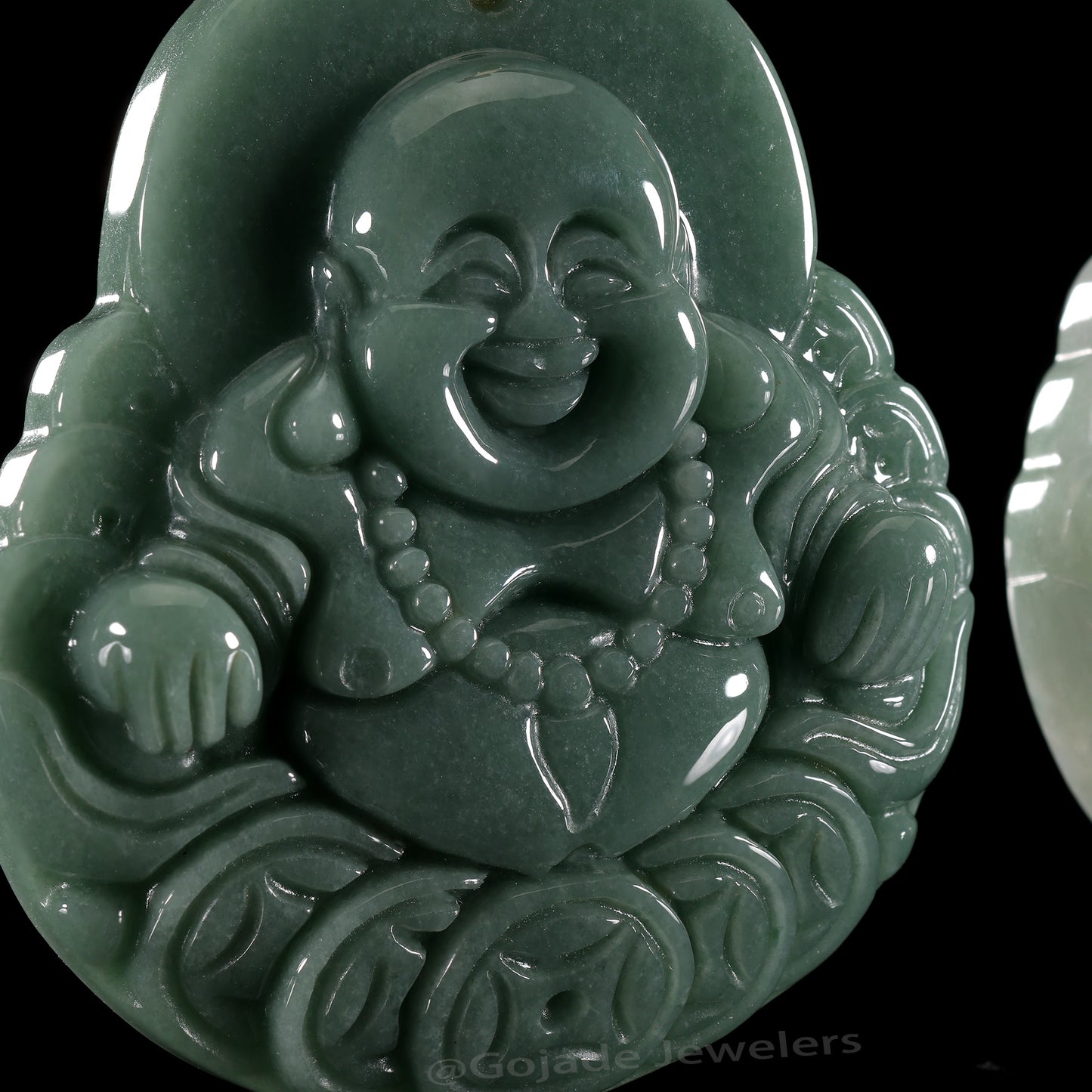 The Buddha Jadeite 100% Natural Burma Jade Jadeite With Certificated (S925 Silver Buckle)