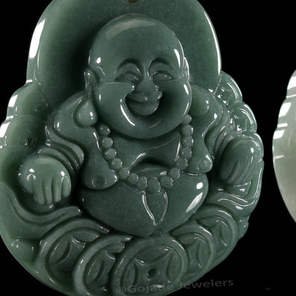 The Buddha Jadeite 100% Natural Burma Jade Jadeite With Certificated (S925 Silver Buckle)