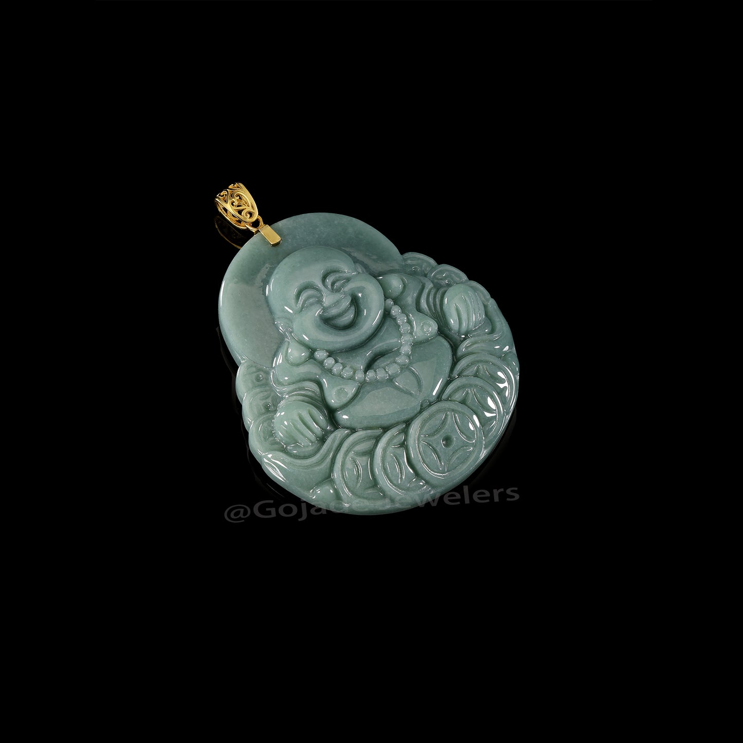 The Buddha Jadeite 100% Natural Burma Jade Jadeite With Certificated (S925 Silver Buckle)