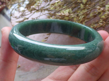 Certified Green Burma 100% Natural A JADE Jadeite Bangle Bracelet 56 mm 手镯 574668 TN
