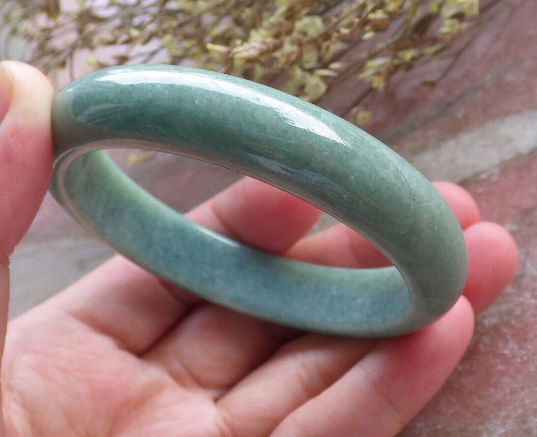 Certified Green Burma 100% Natural A JADE Jadeite Bangle Bracelet 57 mm 手镯 574641 TN