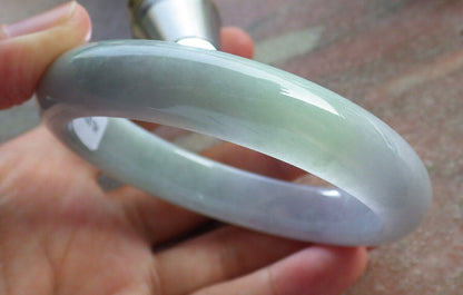 Certified Green Lavender Burma 100% Natural A JADE Jadeite Bangle Bracelet 61 mm 手镯 633730  TN