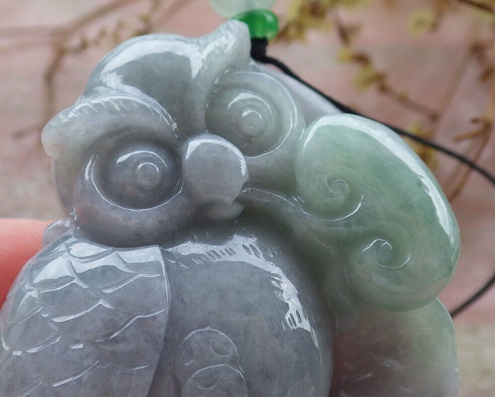 Atestita Verda Pala Lavenda Birmo 100% Natura A Jadejadeito Pengante Strigo Mona Monero Ruyi-Koliero 猫头鹰 632568 TN