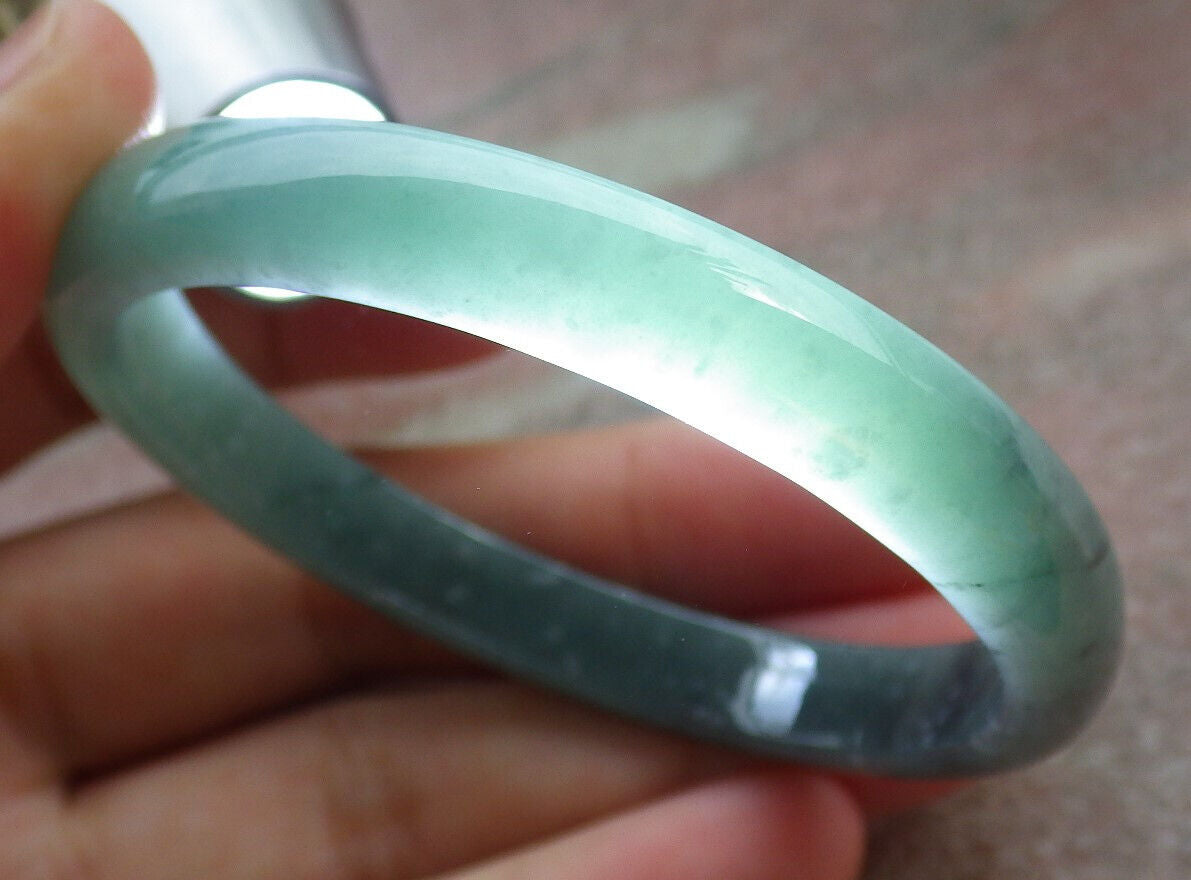 Certified Icy Green Burma 100% Natural A JADE Jadeite Bangle Bracelet 49 mm 手镯 636140  TN