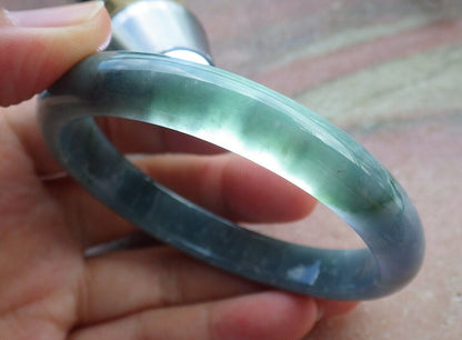 Certified Green Lavender Burma JADE Jadeite Bangle Bracelet 58 mm 632738 TN