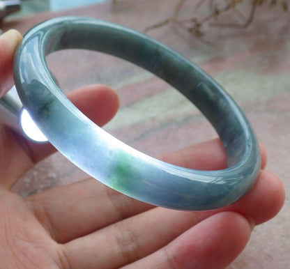 Certified Green Lavender Burma JADE Jadeite Bangle Bracelet 58 mm 632738 TN