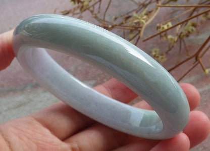 Certified Green Lavender Burma 100% Natural A JADE Jadeite Bangle Bracelet 61 mm 手镯 633730  TN