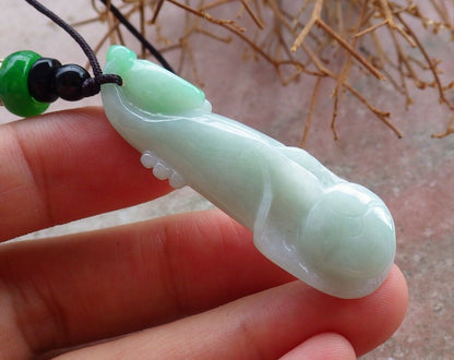 Certified Green 100% Natural A Jade jadeite pendant Flower Necklace 花开富贵 523529  TN