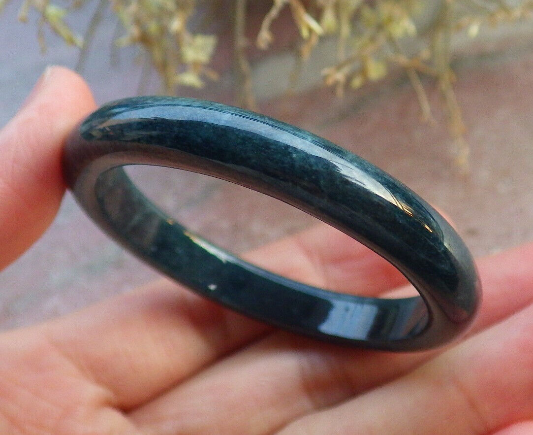Certified Green Burma 100% Natural A JADE Jadeite Baby Bangle Bracelet 43 mm 646916 TN