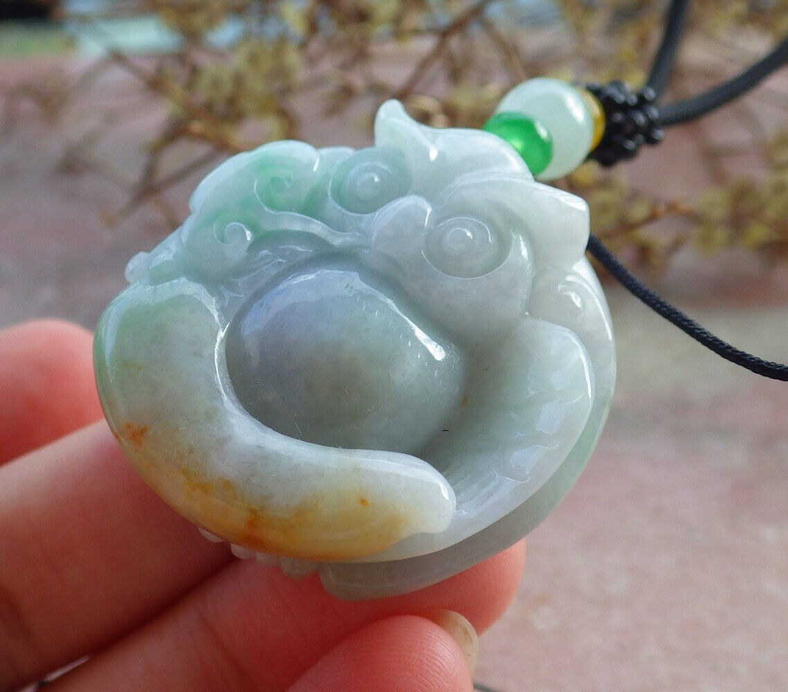 Atestita Verda Flava Birmo 100% Natura A Jadejadeito Penda Strigo Ruyi-Koliero 猫头鹰 632837 TN