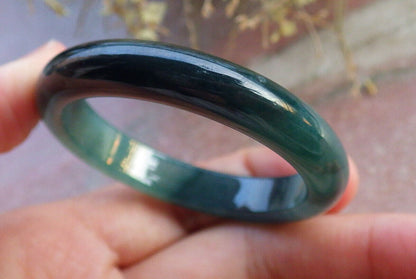 Certified Icy Blue Water Green Burma 100% Natural A JADE Jadeite Baby Bangle Bracelet 41 mm 646924 TN