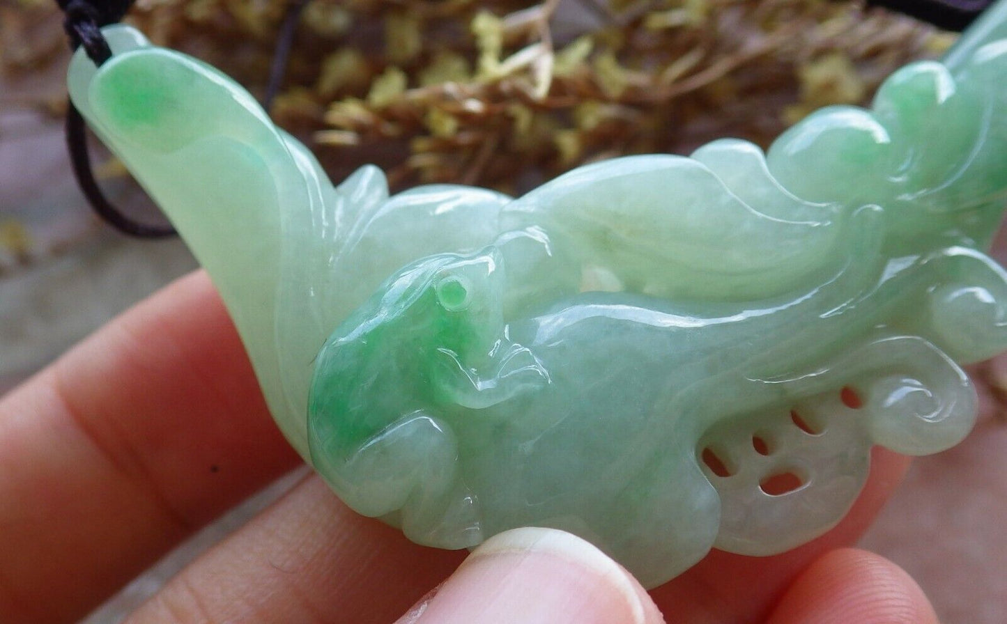Certified Green 100% Natural A Jade jadeite Pendant Frog Toad Bead Lotus Flower Ruyi Coin Necklace 招财蟾 529908  TN