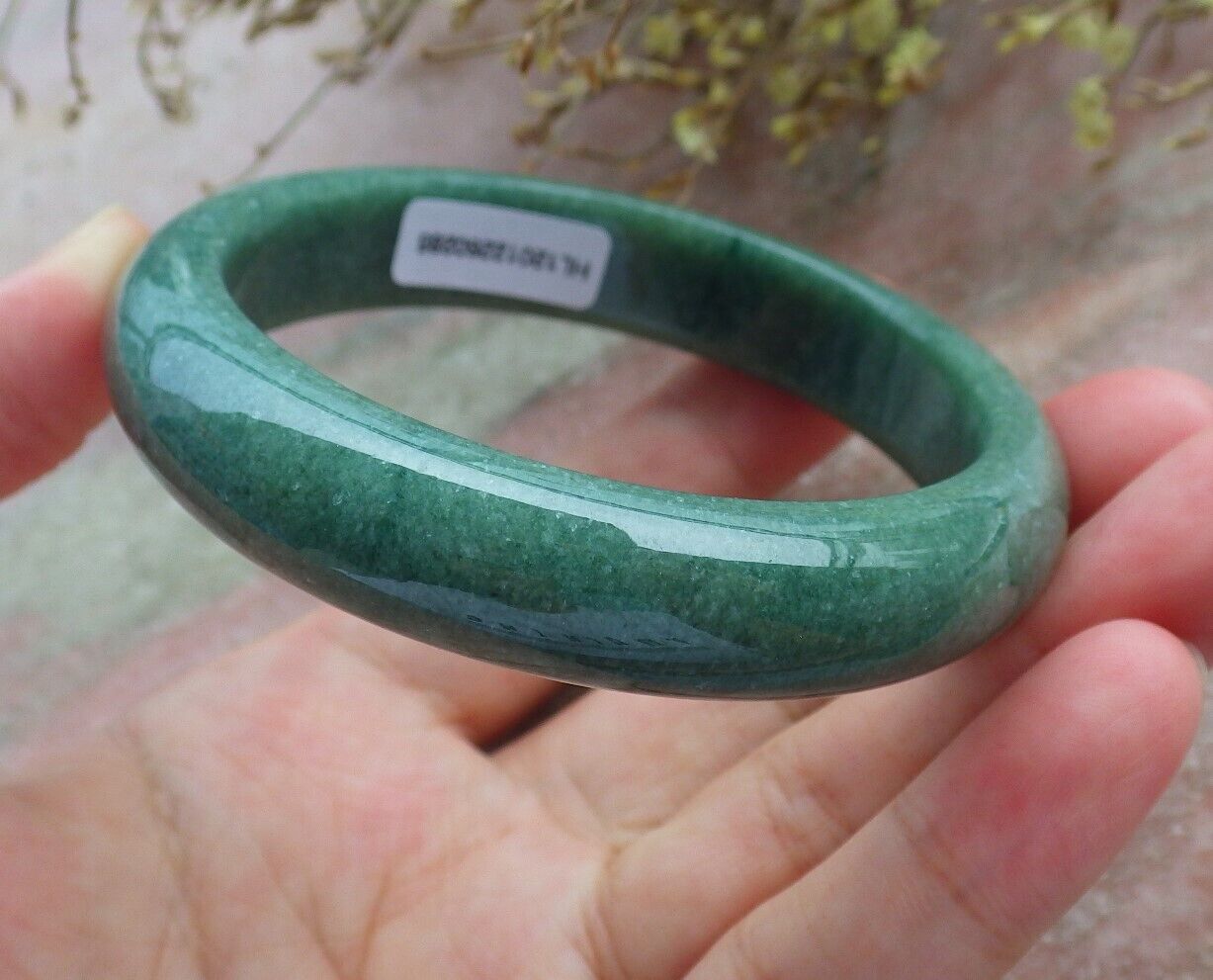 Certified Green Burma 100% Natural A JADE Jadeite Bangle Bracelet 58 mm 手镯 574994 TN