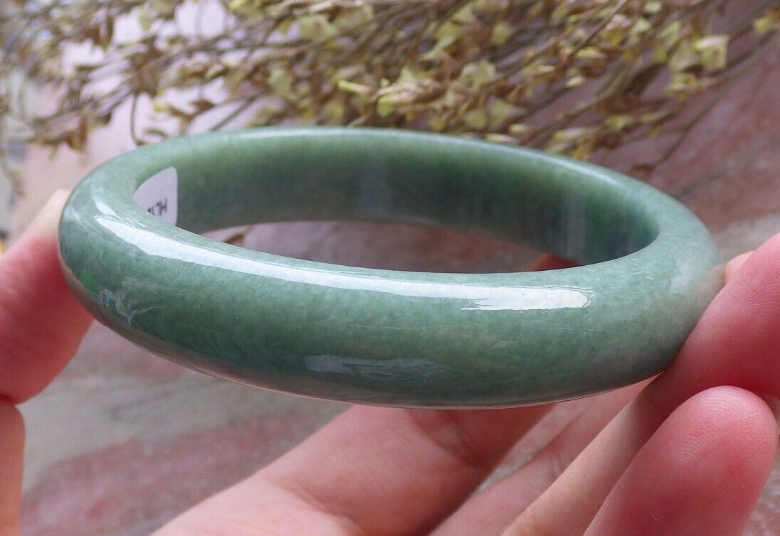 Certified Green Burma 100% Natural A JADE Jadeite Bangle Bracelet 57 mm 手镯 574641 TN